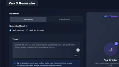 Vogue Veo 3 Generator - AI tool for Video