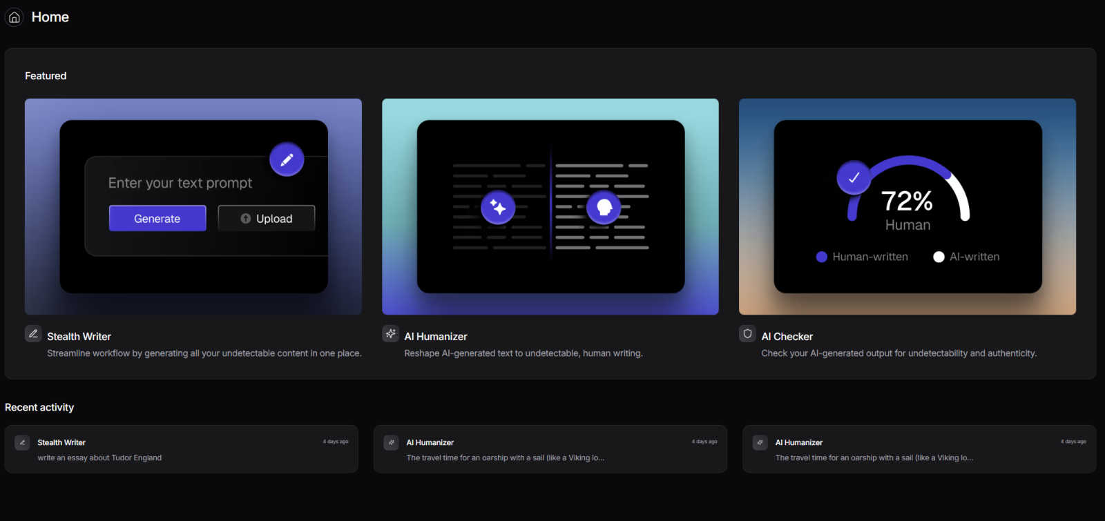 StealthGPT application interface and features