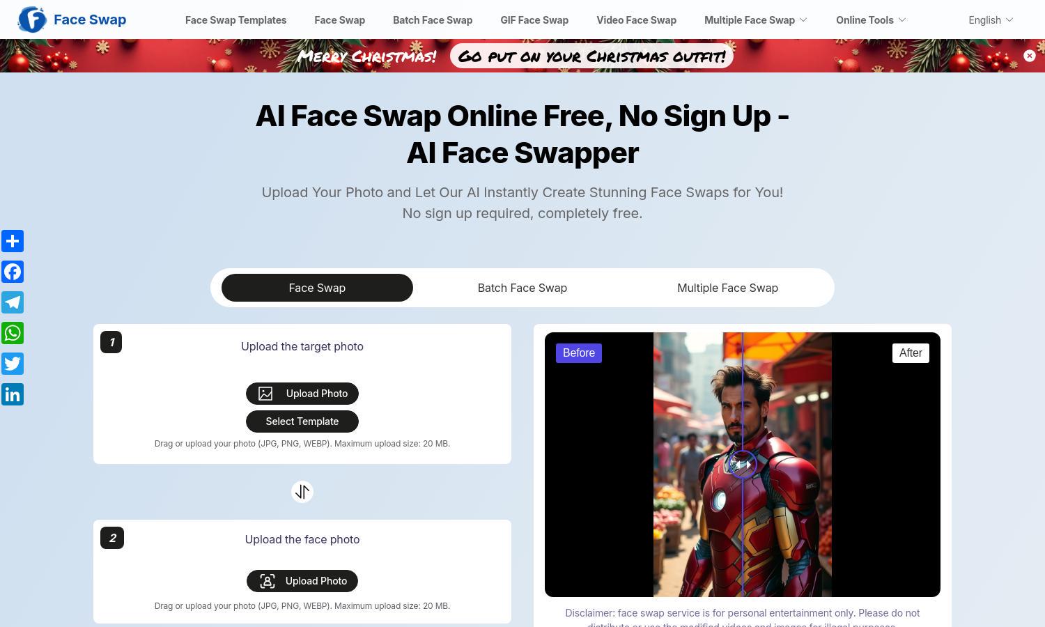 AI Face Swapper Website