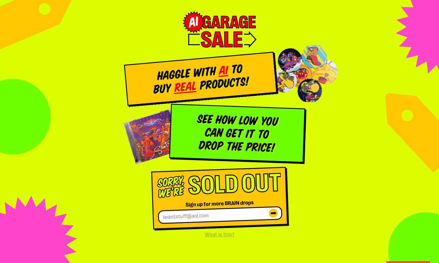 AI Garage Sale Website