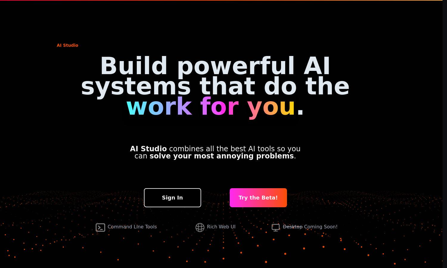 AI Studio Website