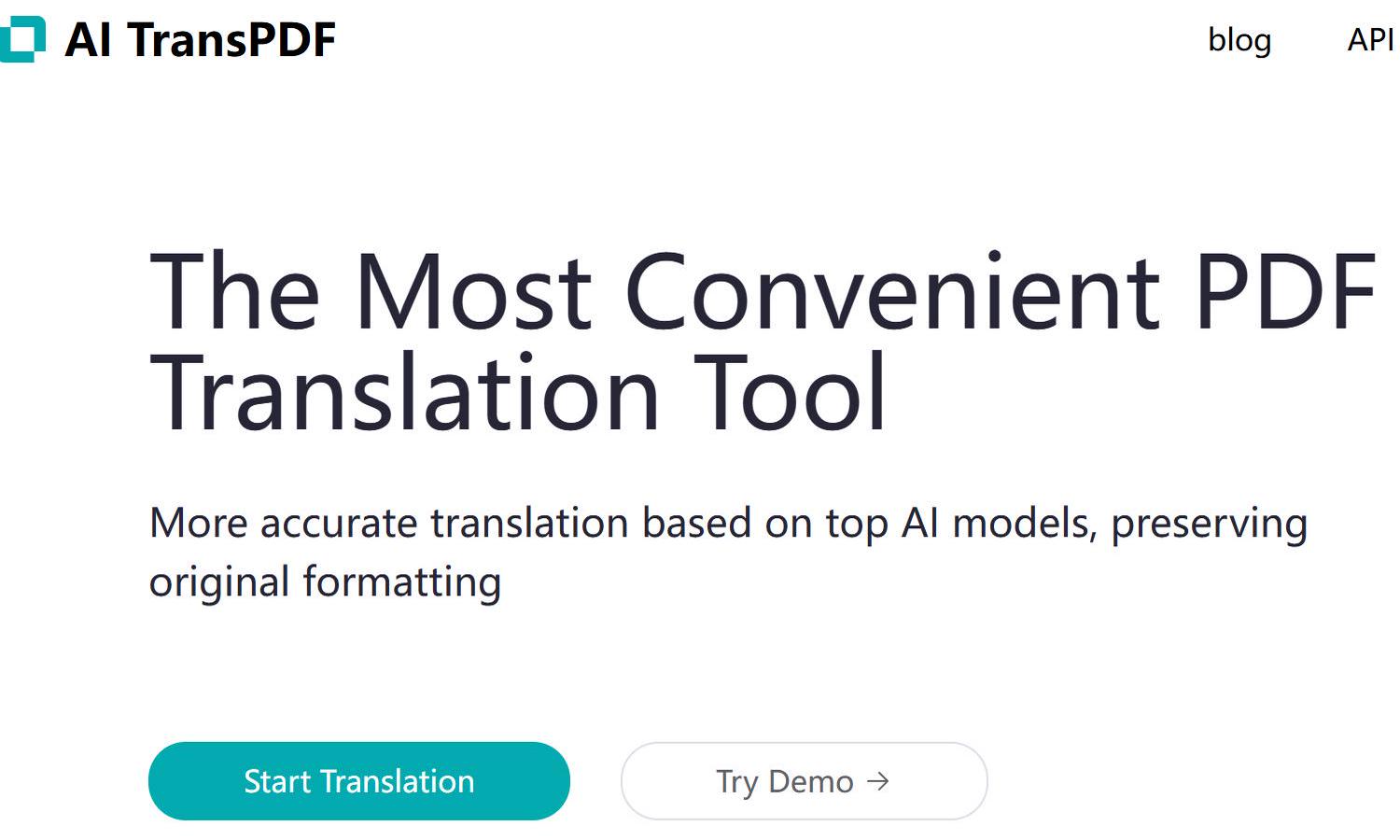 AI TransPDF Website