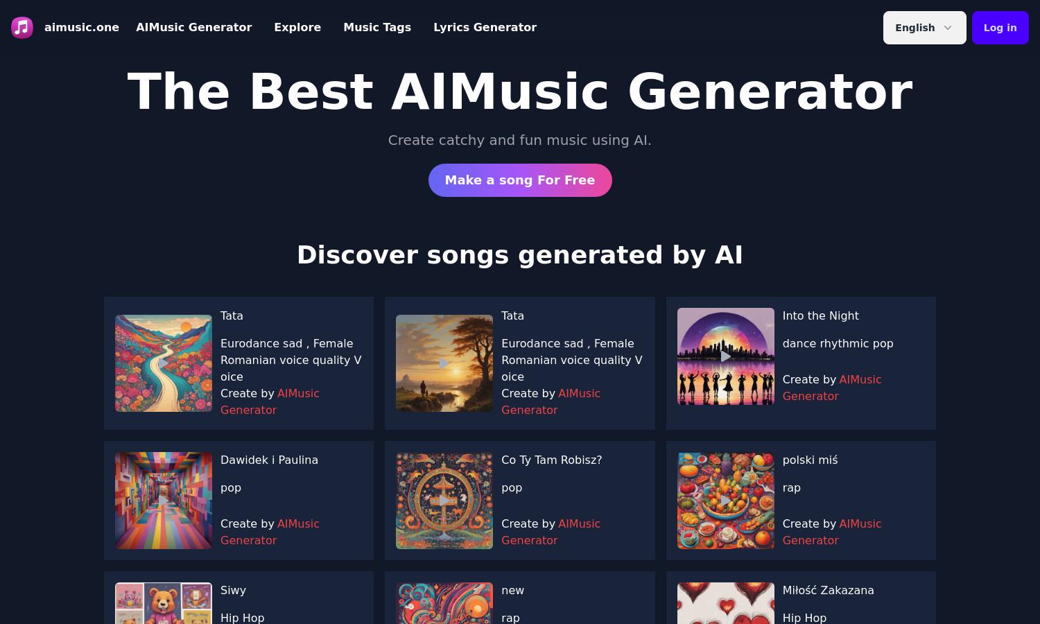 aimusic.one Website