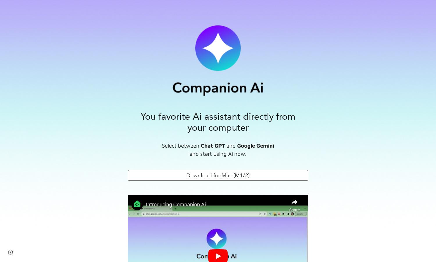 Companion AI Website