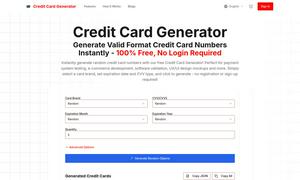 Credit Card Generator Website