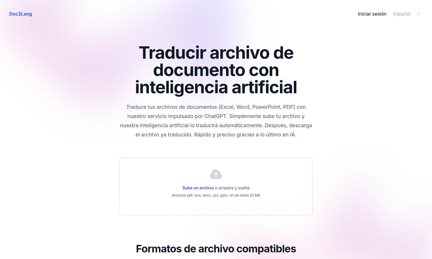 Doc2Lang Website