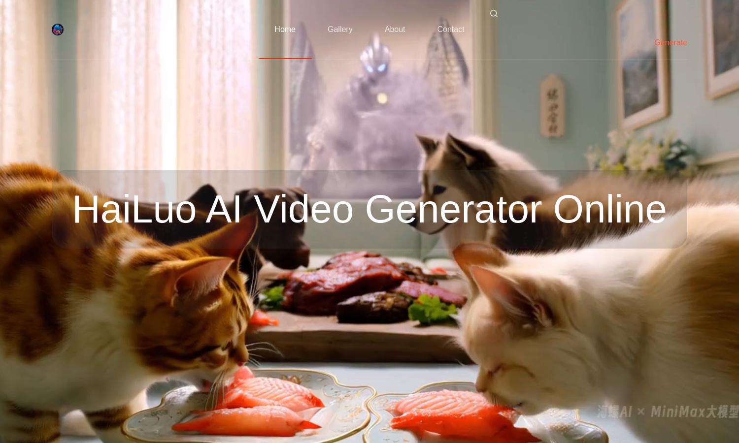 Hailuo AI Video Generator Website