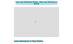 Lows Adventure 3 Website