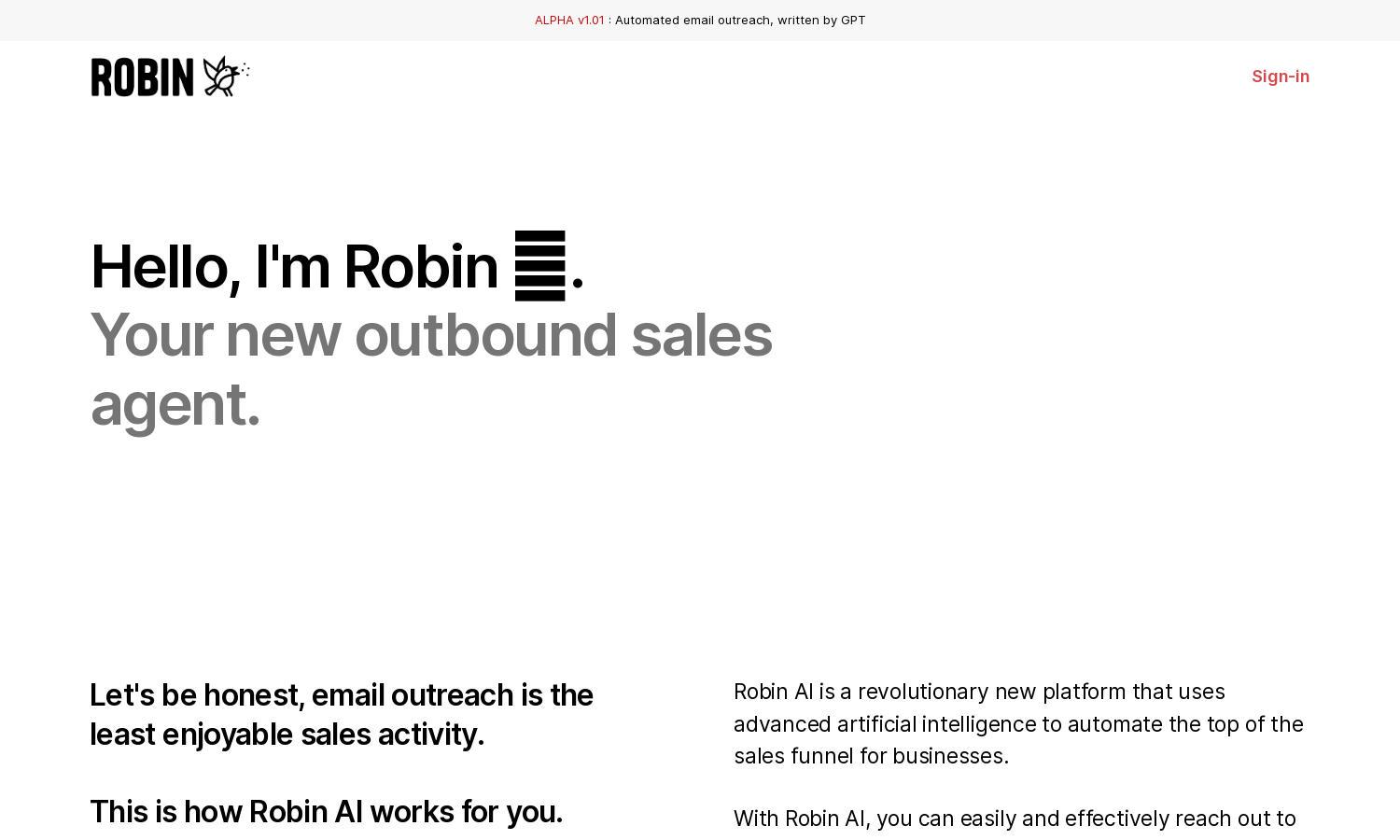 Robin AI Website