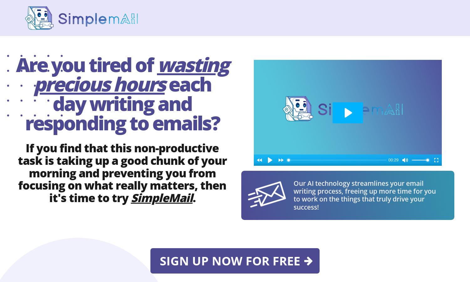 SimpleMail Website