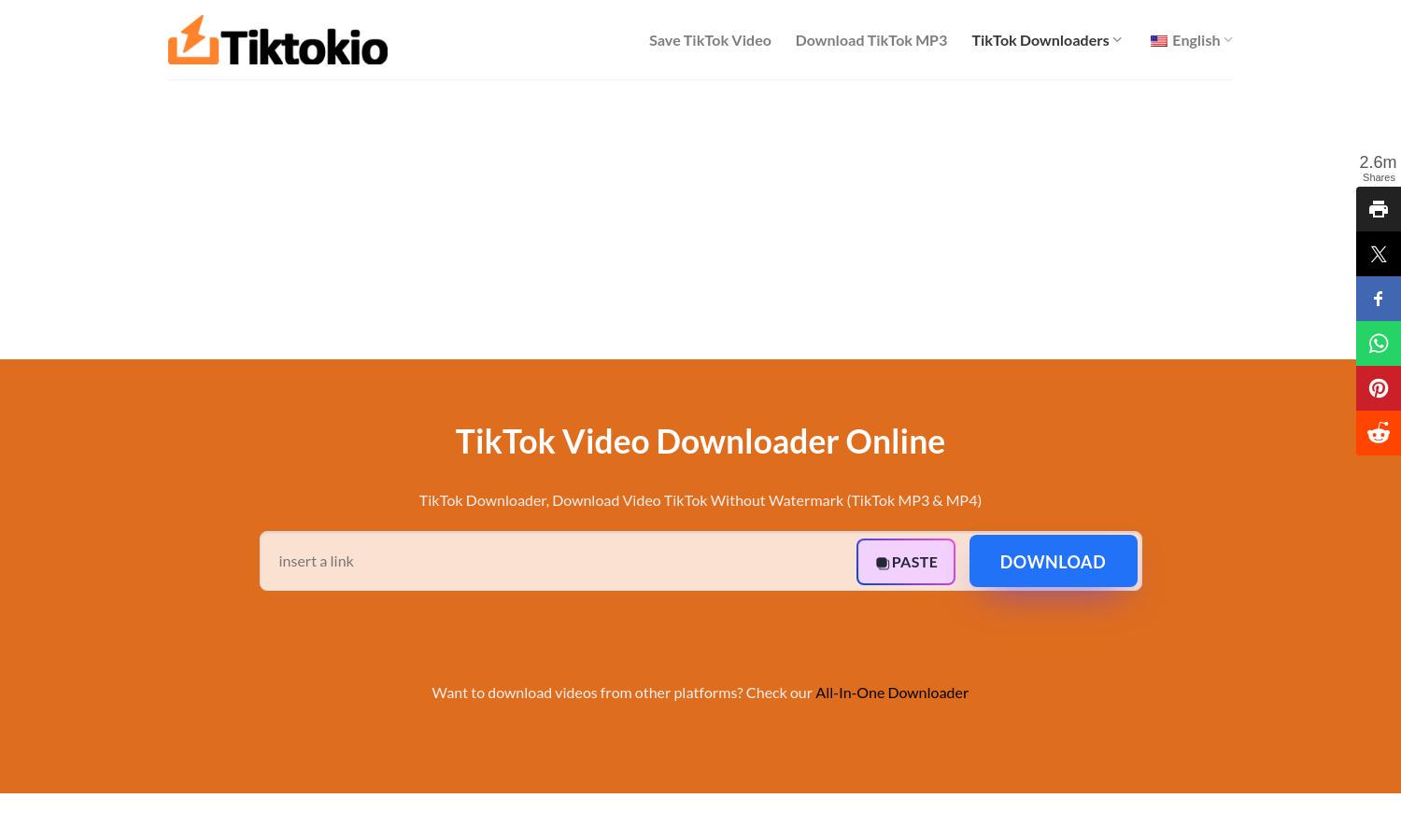 TikTokio Website