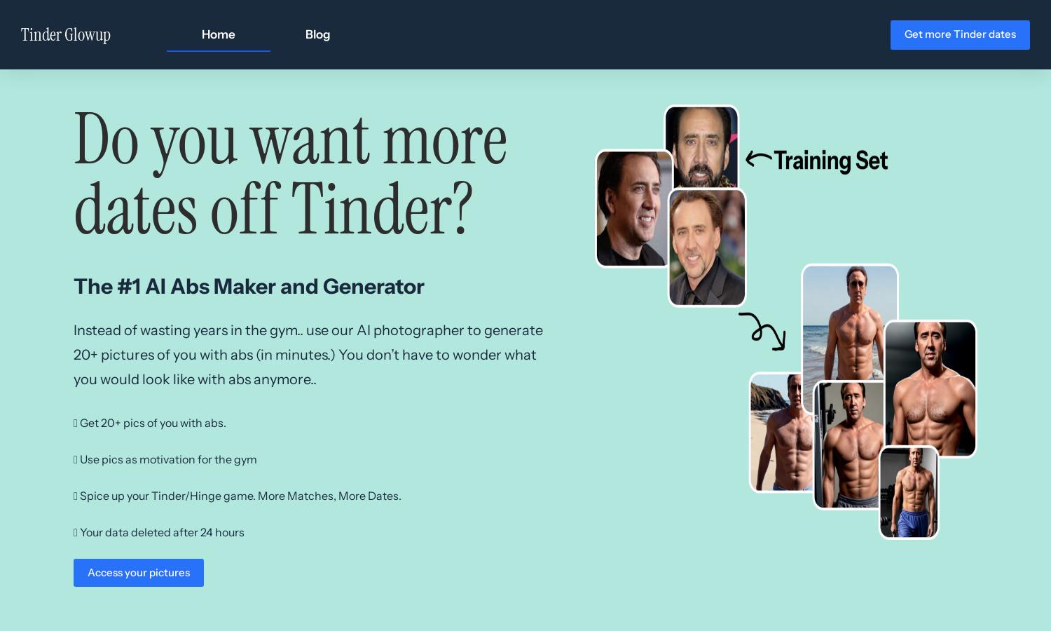 Tinder Glowup Website