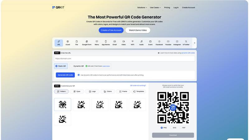 QRKit application interface and features
