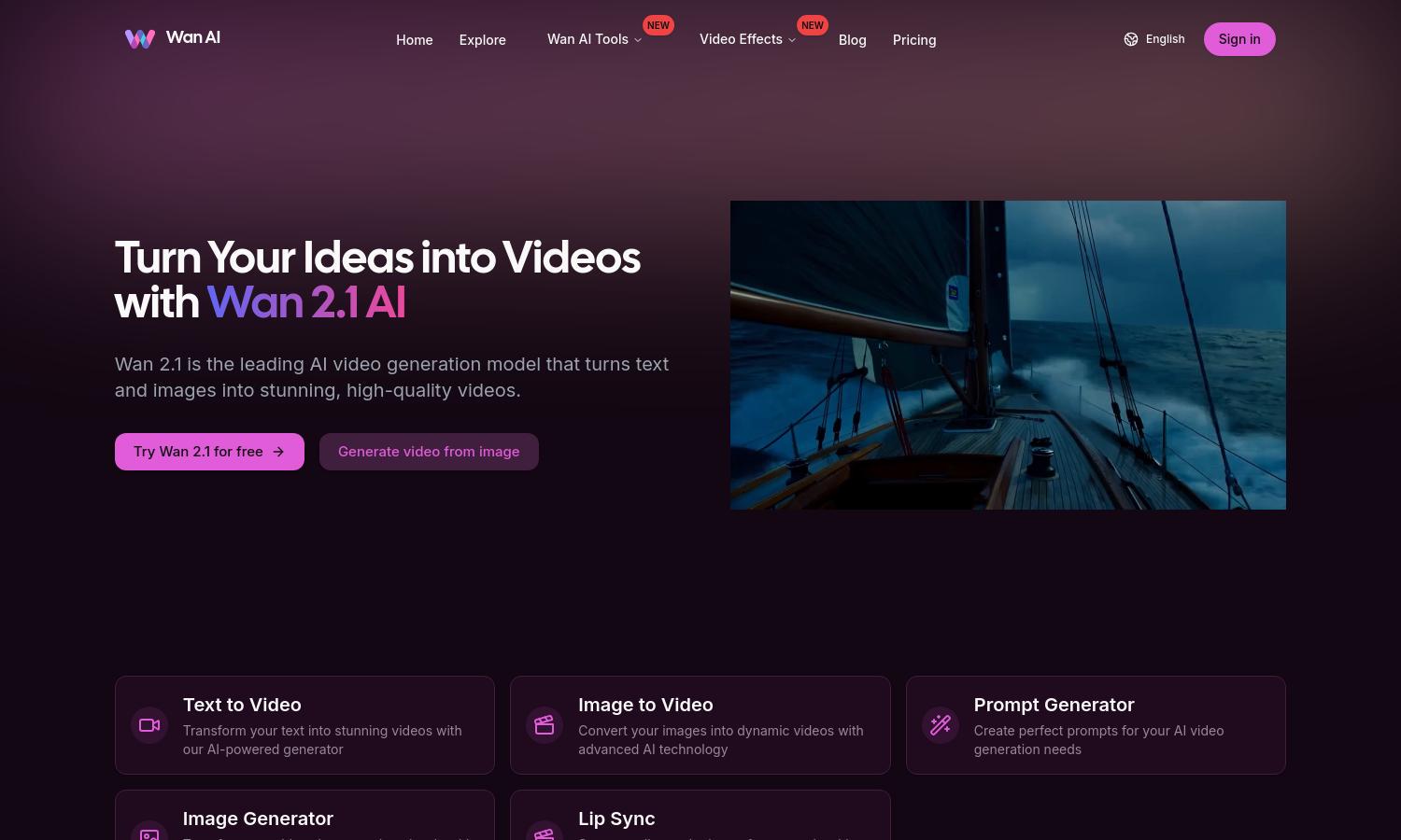 Wan AI Website