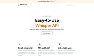 Whisper API Website