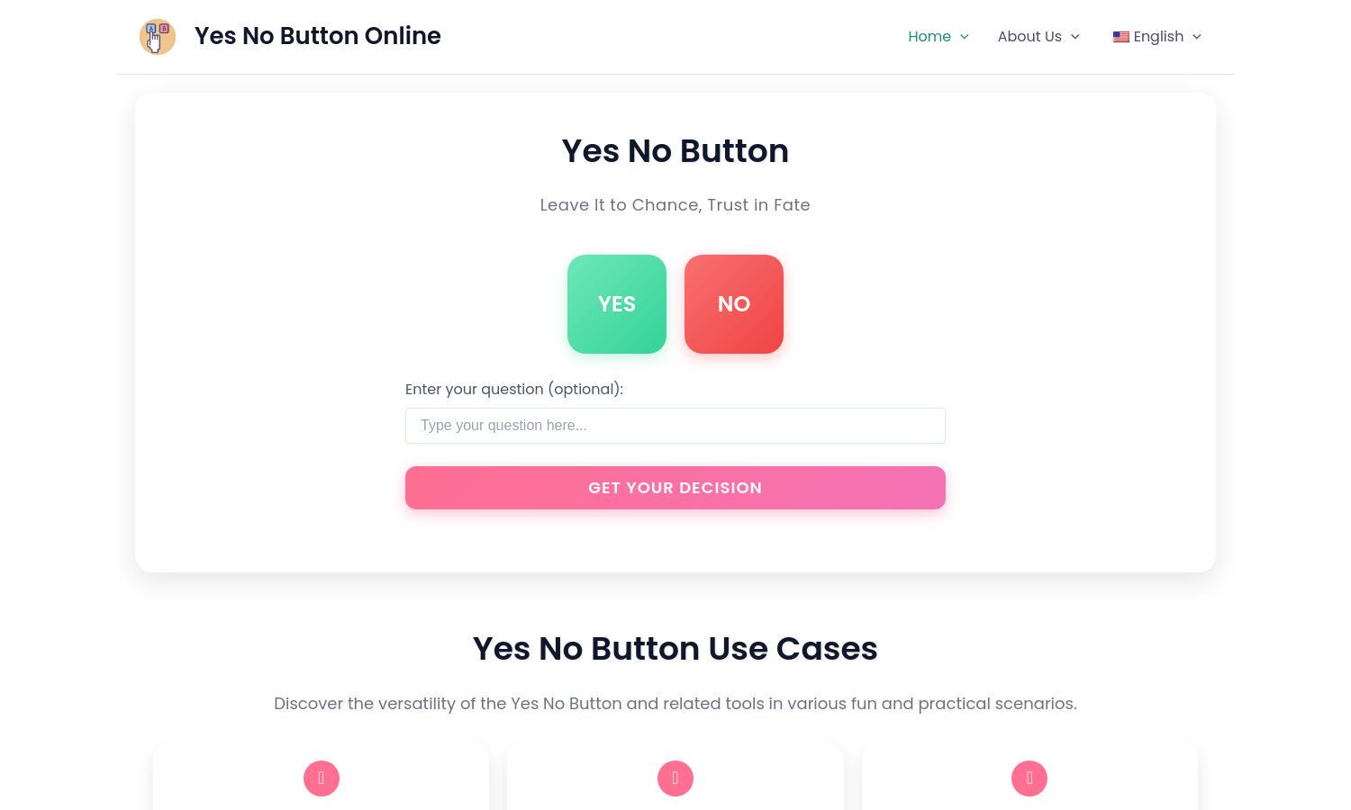 Yes No Button Online Website